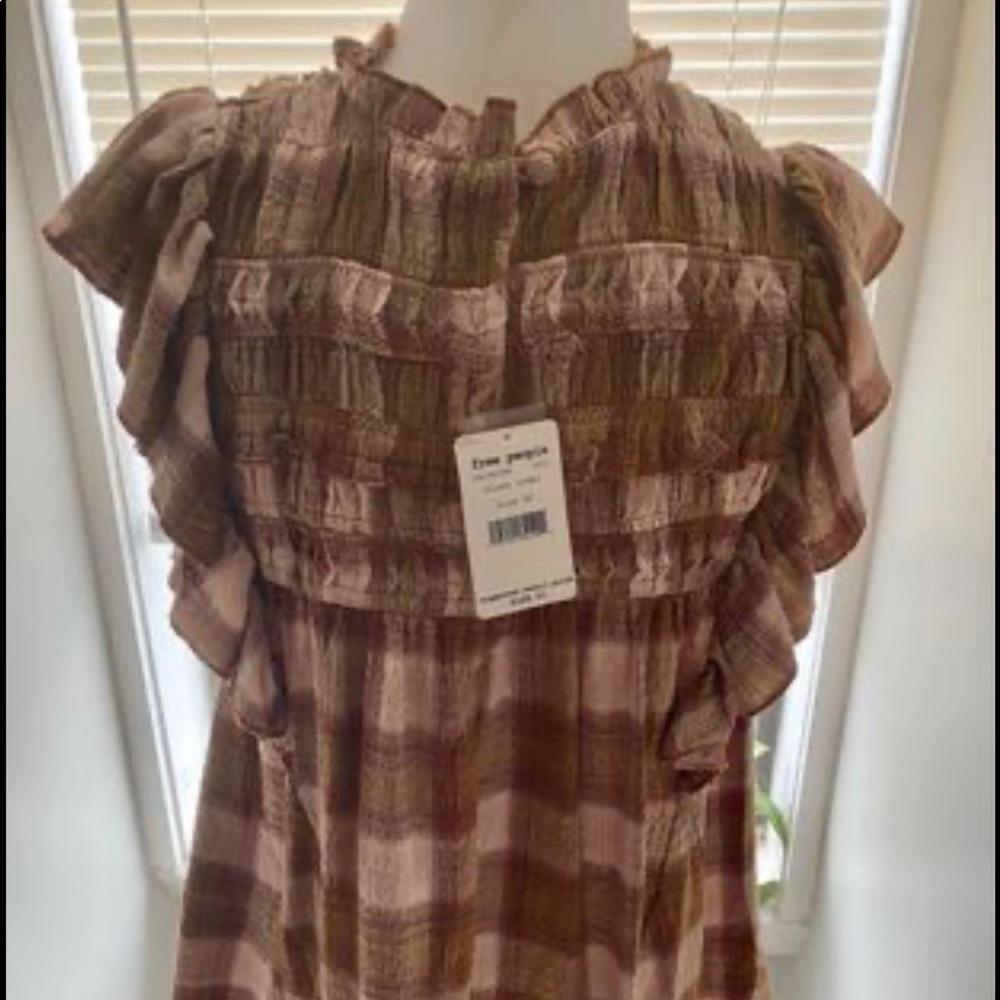 NWT Free People Blush Combo Blouse